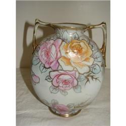 Nippon Vase  Gray & Pink
