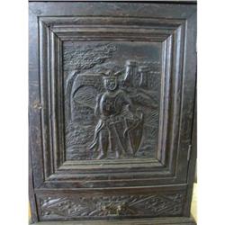 Wall Cabinet w/ Carved Knight and 1 drawer