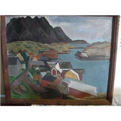 Signed Oil on Canvas by Axel Revold