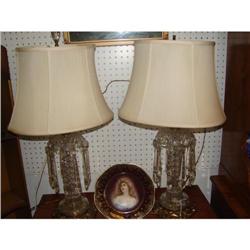 Pair of Prism Table Lamps 28" tall