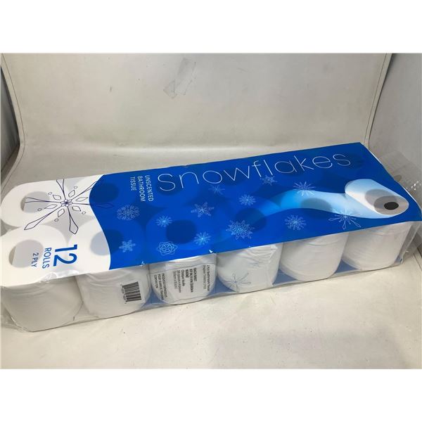 Snowflakes 12 Roll 2 Ply Toilet Paper