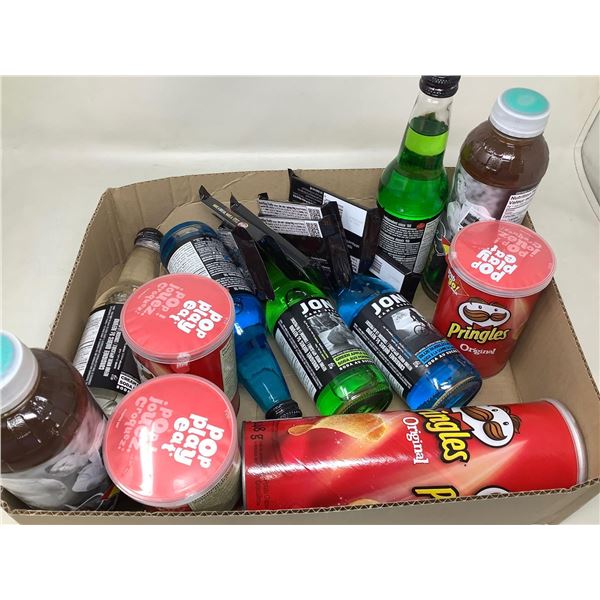 Assorted Lot Of Drinks And Snacks