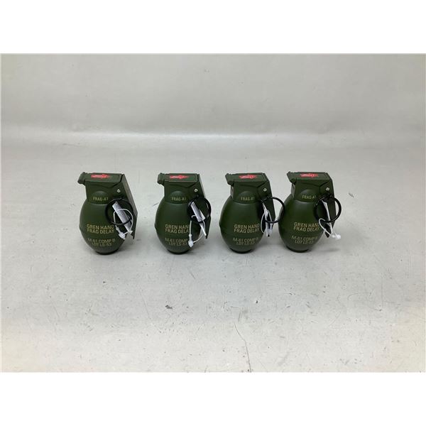 Hand Grenade Lighters Lot Of 4