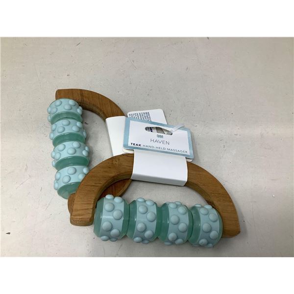 Haven Teak Hand Held Massager Lot Of 2