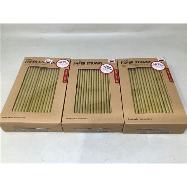 Gold Paper Straws (3 X 144 Straws)