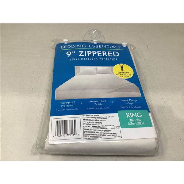 Bedding Essentials 9" Zippered Vinyl Mattress Protector