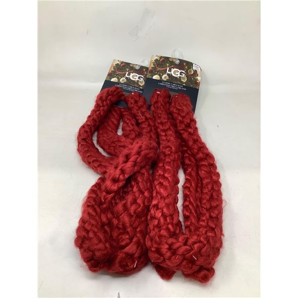 Ugg Classic Cable Knit Christmas Tree Garland Lot Of 2