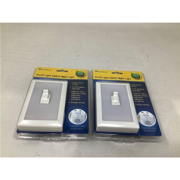 8 LED Light Switch Night Light Lot Of 2