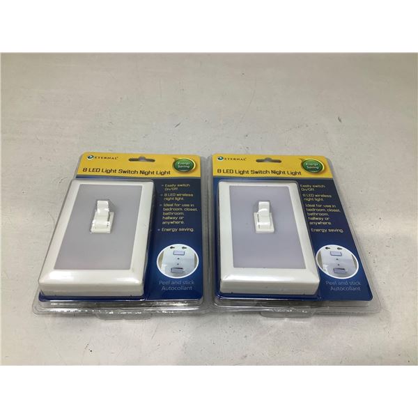 8 LED Light Switch Night Light Lot Of 2