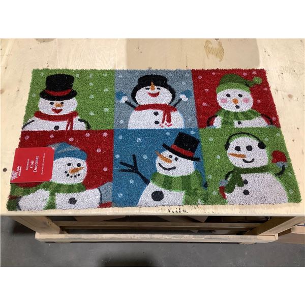 Snowman Coir Doormat