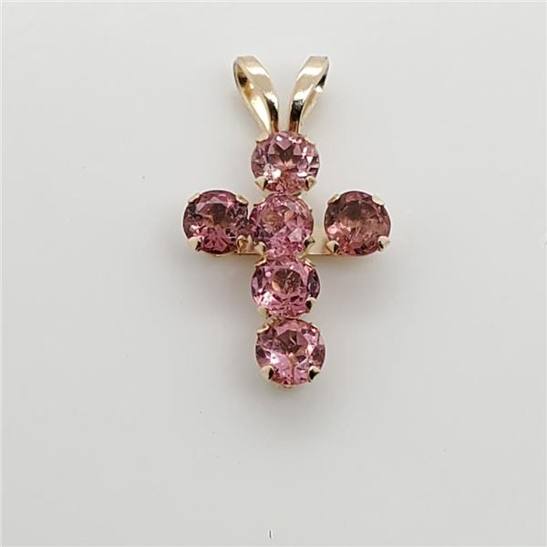 10K Yellow Gold Tourmaline(0.6ct) Pendant (~weight 0.7g), Made in Canada, Appraised Retail $300