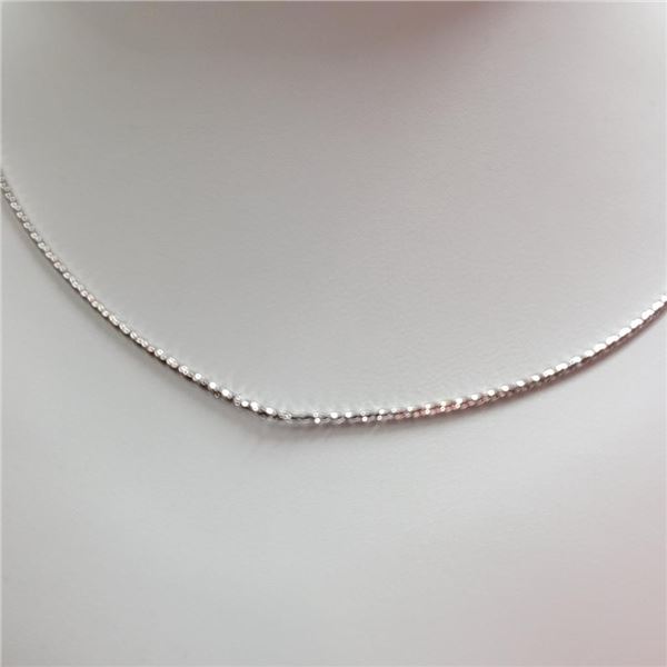 10K White Gold Necklace (~length 16"cm) (~weight 0.83g), Made in Canada, Suggested Retail Value $400