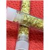 Image 2 : Lot of 2 large vials Golden Flaking material