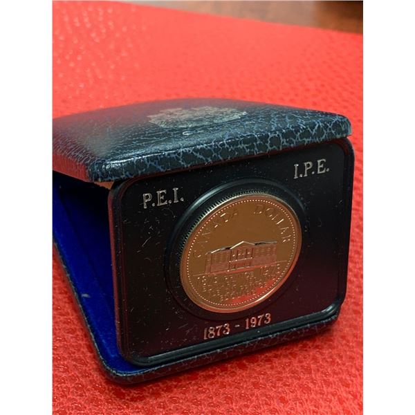 Royal Canadian Mint issued 1873-1973 PEI cased $1.00 Coin