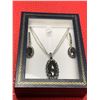 Image 3 : Ladies Smokey Quartz Gemstone Necklace & Earring Set NEW in gift case