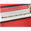 Image 1 : Ladies Multi GEM Stone Tennis Bracelet NEW Silver in Gift Box