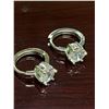Image 1 : Ladies Pair of 1.0 Carat Solitaire brilliant cut earrings silver NEW