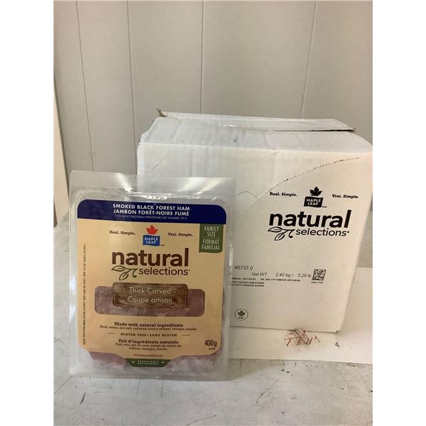 Case of Frozen Maple Leaf Thick Carved Smoked Black Forest Ham (6 x 400g)