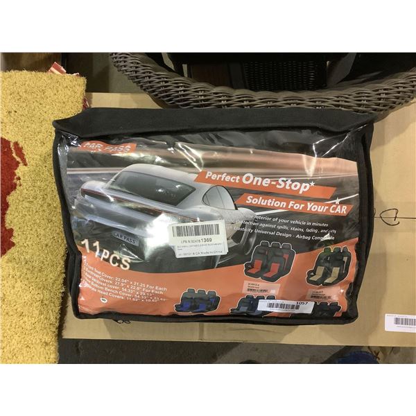 Car Pass Black/Grey Car Seat Cover Set