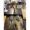 Image 1 : Banana Fiber Art Tree & Wooden Mask Set