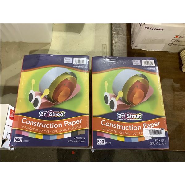 Art Street Assorted Color Construction Paper Pack Lot of 2