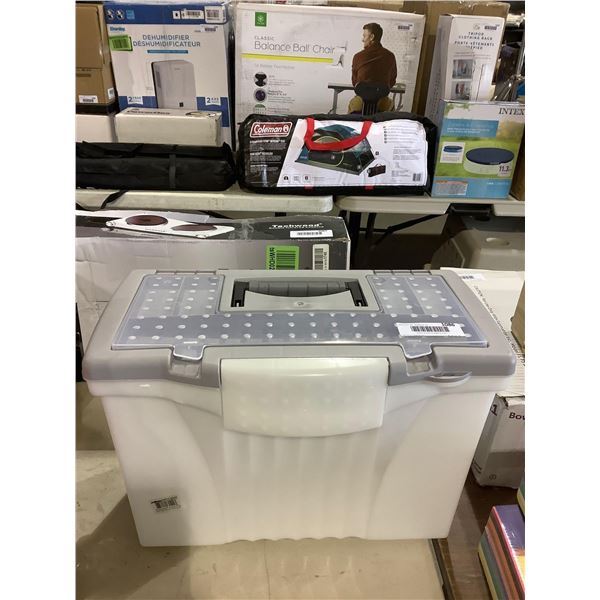 Storex Plastic Storage Box w/ Handle