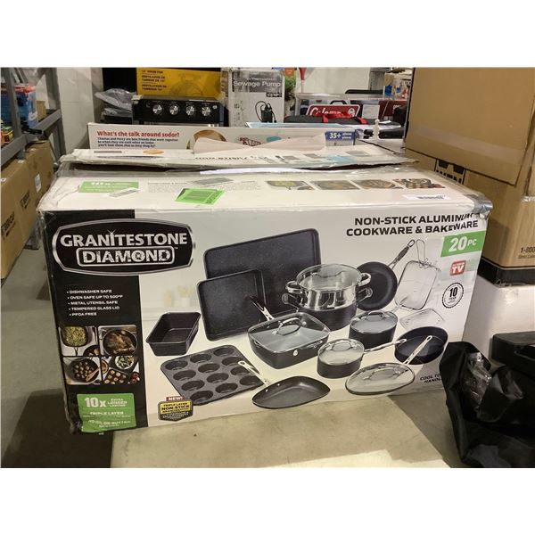 Granitestone 20-Piece Non-Stick Cookware & Bakeware Set
