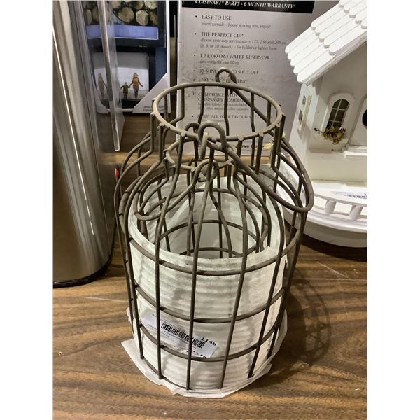 Set of 2 Weathered Metal Cloches