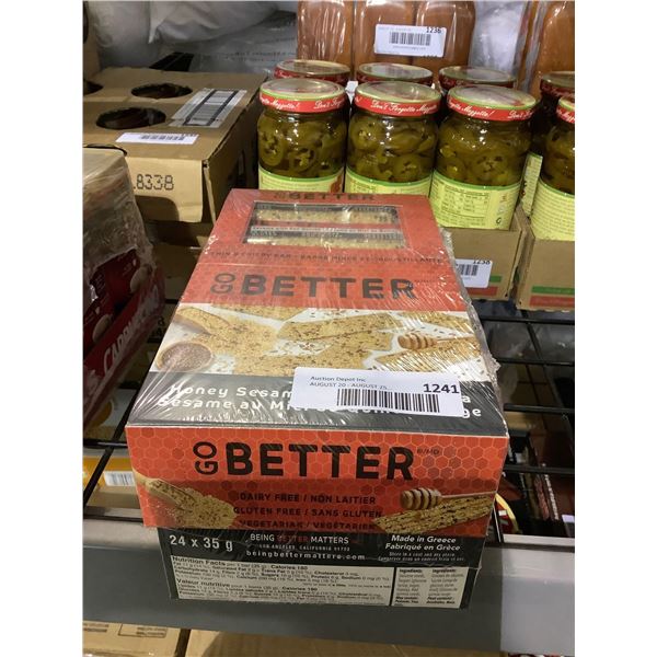 Go Better Honey Sesame Bars w/ Red Quinoa (24 x 35g) Lot of 2