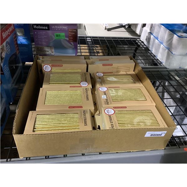 Case of Kirkland Gold Paper Straws