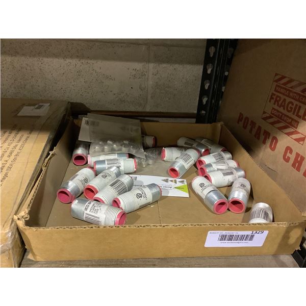 Case of Giant Water Heater Dielectric Galvanized Outlet Nipples 3/4in dia x 2 1/2in L