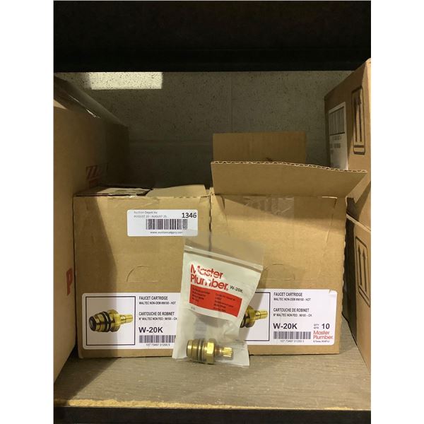 Case of 10 Master Plumber Right Hand Hot Water Cartridges Lot of 2