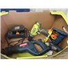 Image 1 : Ryobi  Cordless Tool Set, Charger & 2 Batteries, New Safety Overalls-Size Large, Rain Gear - Large