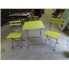Image 1 : Bistro Table & Chairs - Wrought Iron & Wood