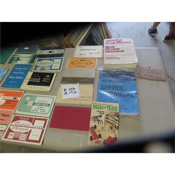 Approx 33 Vintage Car Manuals