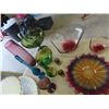 Image 2 : Colored Glass, Milk Glass, Vases, Bowls & More !