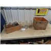 Image 1 : Milk Bottles - Mostly Labelled & 2 Crates