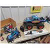 Image 1 : 4 Remote Control Toy Vehicles - Big Foot Truck, Hot Rod, Semi Truck & Street Bike