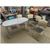 Image 1 : (GE) Retro Chrome Leg Table & 4 Matching Chairs