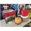 Image 2 : Woodland Santa, Lighted Up Basket & Santa Hat