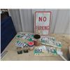 Image 1 : 2 Valvoline Household Oil Tins, License Plates, & Metal No Parking SIgns