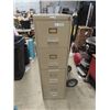 Image 1 : 4 Drawer Metal Filing Cabinet 52" x 15" x 27"