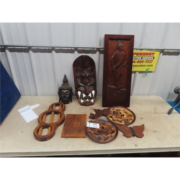 Wooden Carvings, Tribal Mask, Carved Mermaid & More!