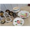 Image 2 : Chamber Pot, Gold Inlay Vases, & Plates