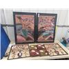 Image 1 : 3 Pc Metal Wall Decor & 2 Modern Art Pictures