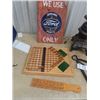 Image 2 : Horse Derby Game, Ceramic Pot Belly Heater Lamp , Dinner Bell & Ford Sign Plus More!