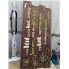 Image 2 : Religious Wooden Slogan Board 23" x 48" Vacuum & 2 Lamps