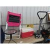 Image 1 : Cooler, Exercise Stepper, Lawn Chairs