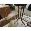 Image 2 : (GE) Galvanized Chicken Feed, Vintage Shelf, 2 Stuffed Ducks, 2 Metal Hanging Pot Holders - For the