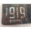 Image 2 : 1918 MB License Plate w A Letter D on It and a 1919 Tag - Decent Condition